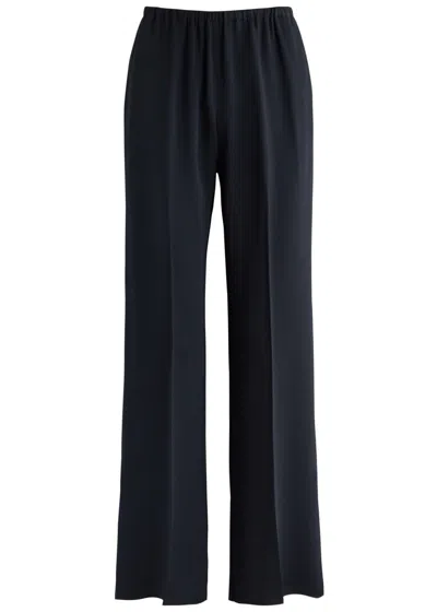 Forte Forte Forte_forte Straight-leg Satin Trousers In Dark Navy