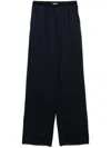 Forte Forte Dark Blue Straight Leg Trousers In Black