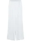 Forte Forte Satin Trousers In Clear Blue
