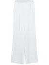 Forte Forte Satin Trousers In Clear Blue