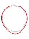 Forte Forte Forte_forte Strass And Beads Necklace Accessories In Grey