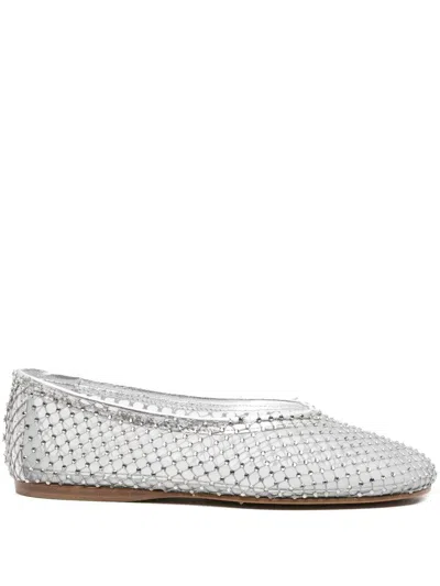 Forte Forte Forte_forte Strass Mesh Ballerina Shoes In Gray