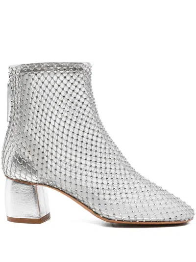 Forte Forte Forte_forte Strass Mesh Chic Anckle Boots Shoes In Gray