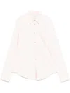 Forte Forte Stretch Cady Crepe Shirt In Beige