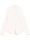 Forte Forte Stretch Cady Crepe Shirt In Beige