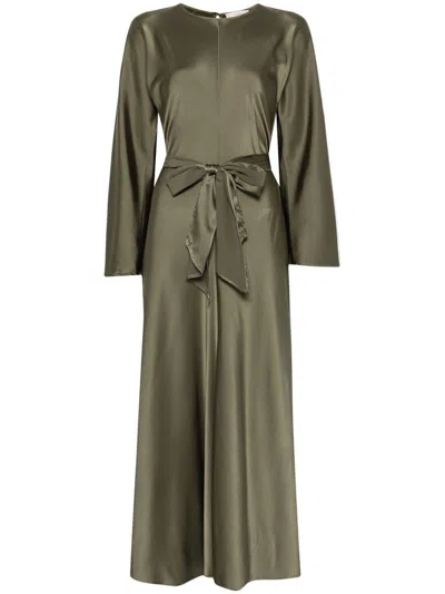 Forte Forte Forte_forte Stretch Heavy Satin Silk Sash Dress Clothing