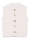 Forte Forte Button-detailed Pocketed Knitwear Vest In White