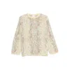 Forte Forte Snakeskin-pattern Crew-neck Sweater In Neutral