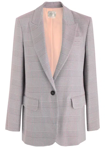 Forte Forte Forte_forte Tartan-print Woven Blazer In Rose
