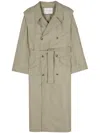 Forte Forte Belted Double-breasted Coat In Green