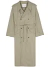 Forte Forte Belted Double-breasted Coat In Green