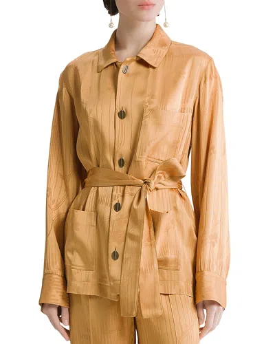 Forte Forte Forte_forte The Lotus Fluid Jacquard Pajama Jacket In Brown