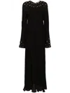 Forte Forte Forte_forte "the Stars Of Bali" Embroidery Georgette Dress Clothing In Black