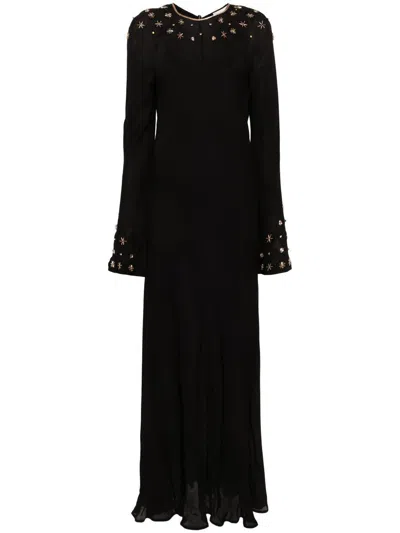 Forte Forte Forte_forte "the Stars Of Bali" Embroidery Georgette Dress Clothing