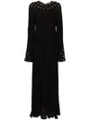 Forte Forte Forte_forte "the Stars Of Bali" Embroidery Georgette Dress Clothing In Black