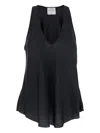 Forte Forte 'essential' Black Sleeveless Top With Plunging Neckline