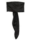 Forte Forte Tie-fastening Bandeau Top In Black