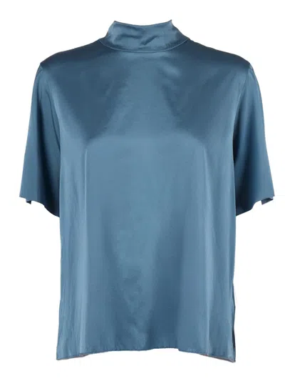 Forte Forte Short-sleeve Blouse In Blue
