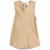 Forte Forte Women Satin Sleeveless Top In Brown