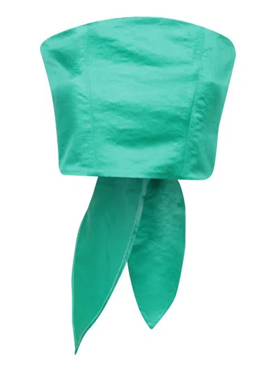 Forte Forte Green Sash Duchesse Top