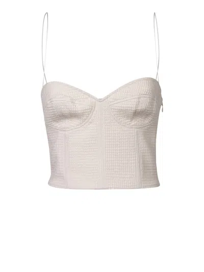 Forte Forte Sweetheart-neck Cotton Crop Top In White