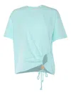 Forte Forte Pleated Detail Short-sleeved T-shirt In Blue