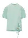 Forte Forte Pleated Detail Short-sleeved T-shirt In Blue