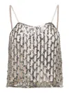 Forte Forte Sequined Mesh Sling In Grey