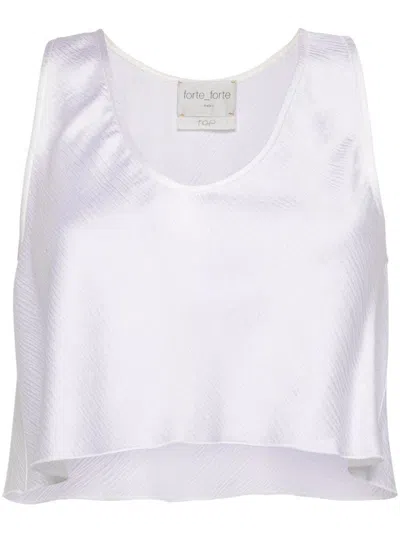 Forte Forte Crinkled Flared Top In Puro