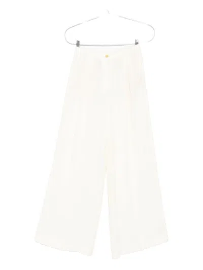 FORTE FORTE FORTE_FORTE CREAM-COLORED WIDE-LEG TROUSERS