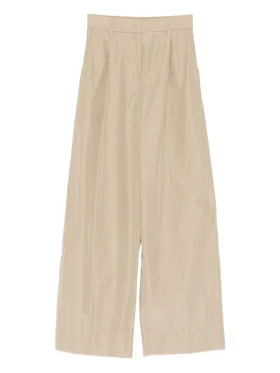 Forte Forte Pleated Trousers In Neutral