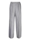 Forte Forte Lurex Light Blue Trousers In Blue
