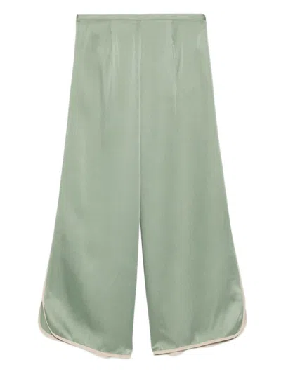 Forte Forte Pleated Trousers In Green