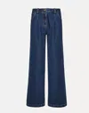 Forte Forte Belt-loop Jeans In Navy