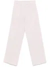 Forte Forte Light Pink Straight-leg Trousers In Pink