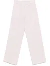 Forte Forte Light Pink Straight-leg Trousers In Pink
