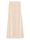 Forte Forte High-waisted Wide Leg Velvet Trousers In Pink
