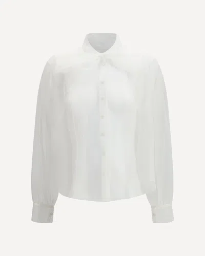 Forte Forte Tulle Sash-detail Shirt In White