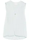 Forte Forte Women V-necked Tank Top In Clear Blue