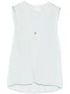 Forte Forte Women V-necked Tank Top In Clear Blue