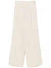 Forte Forte Viscose Wool Slub Flat Front Pants