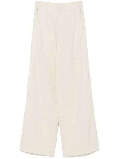 FORTE FORTE FORTE_FORTE VISCOSE WOOL SLUB FLAT FRONT PANTS CLOTHING