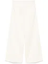 Forte Forte Wide-leg Cotton Trousers With Elastic Waistband
