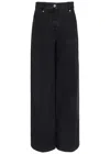 Forte Forte Forte_forte Wide-leg Brushed Cotton Trousers In Black