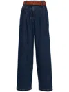 Forte Forte Wide Leg Denim Jeans In Blue