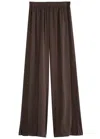 Forte Forte Forte_forte Wide-leg Stretch-silk Satin Trousers In Dark Red