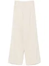 Shop Forte Forte Forte_forte Wide-leg Trousers In Beige