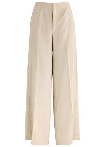 Forte Forte Forte_forte Wide-leg Woven Trousers In Beige