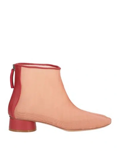 Forte Forte Forte_forte Woman Ankle Boots Antique Rose Size 11 Textile Fibers In Pink