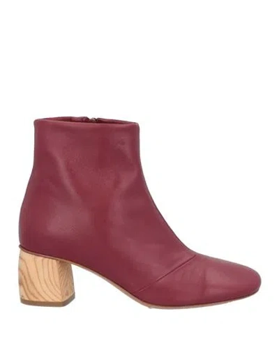 Forte Forte Forte_forte Woman Ankle Boots Burgundy Size 6 Leather